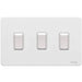 Schneider Ultimate Screwless White Metal 3G Intermediate Switch GU14314WPW Available from RS Electrical Supplies