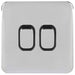 Schneider Lisse Deco Polished Chrome 2G 2W Light Switch GGBL1022BPCAvailable from RS Electrical Supplies