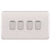 Schneider Lisse Deco Stainless Steel 4G 2W Light Switch GGBL1042WSSAvailable from RS Electrical 