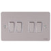 Schneider Ultimate Flat Plate Pearl Nickel 4G 2W Light Switch GU1242WPNAvailable from RS Electrical