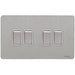 Schneider Ultimate Screwless Stainless Steel 4G 2W Light Switch GU1442WSSAvailable from RS Electrical 