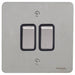 Schneider Ultimate Flat Plate Stainless Steel 2G Retractive Switch GU1222RBSSAvailable from RS Electrical 