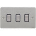 Schneider Ultimate Flat Plate Stainless Steel 3G Retractive Switch GU1232RBSSAvailable from RS Electrical 