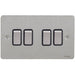 Schneider Ultimate Flat Plate Stainless Steel 4G Retractive Switch GU1242RBSSAvailable from RS Electrical 