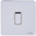 Schneider Ultimate Screwless Polished Chrome 1G Retractive Switch GU1412RWPCAvailable from RS Electrical Supplies