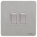 Schneider Ultimate Screwless Stainless Steel 2G Retractive Switch GU1422RWSSAvailable from RS Electrical 