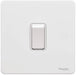 Schneider Ultimate Screwless White Metal 1G Retractive Switch GU1412RWPW Available from RS Electrical Supplies