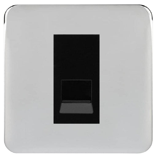 Schneider Lisse Deco Polished Chrome RJ11 Data Outlet GGBL7051MBPCAvailable from RS Electrical Supplies