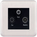 Schneider Lisse Deco Stainless Steel TV/FM/SAT Socket GGBL7081MBSSAvailable from RS Electrical 