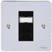 Schneider Ultimate Flat Plate Polished Chrome RJ45 Cat5E Data Outlet GU7271MBPCAvailable from RS Electrical Supplies