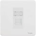 Schneider Ultimate Screwless White Metal RJ45 Cat5E Data Outlet GU7471MWPW Available from RS Electrical Supplies