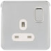 Schneider Lisse Deco Polished Chrome 13A Single Socket GGBL3010WPCAvailable from RS Electrical Supplies