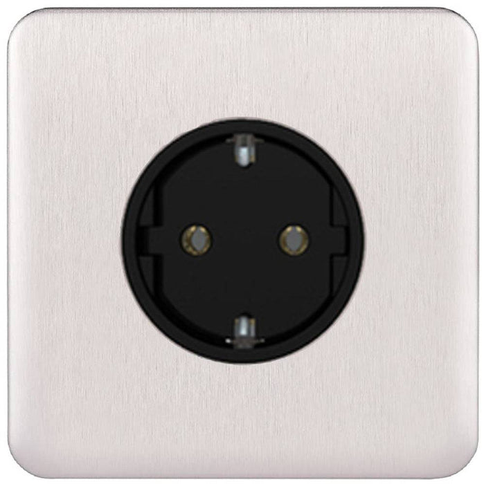 Schneider Lisse Deco Stainless Steel 16A European Socket GGBL3016A1BSSAvailable from RS Electrical 