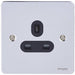 Schneider Ultimate Flat Plate Polished Chrome 13A Single Unswitched Socket GU3250BPCAvailable from RS Electrical Supplies