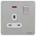 Schneider Ultimate Screwless Stainless Steel 13A DP Single Socket with Neon GU3411DWSSAvailable from RS Electrical 