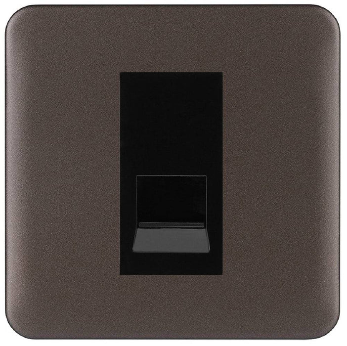 Schneider Lisse Deco Mocha Bronze Secondary Telephone Socket GGBL7062MBMB