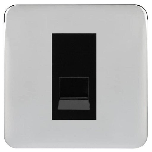 Schneider Lisse Deco Polished Chrome Secondary Telephone Socket GGBL7062MBPCAvailable from RS Electrical Supplies