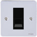 Schneider Ultimate Flat Plate Polished Chrome Master Telephone Socket GU7261MBPCAvailable from RS Electrical Supplies