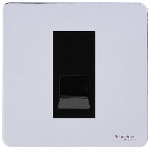 Schneider Ultimate Screwless Polished Chrome Master Telephone Socket GU7461MBPCAvailable from RS Electrical Supplies