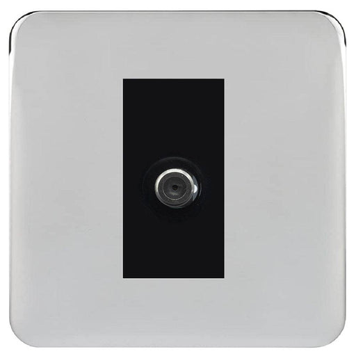 Schneider Lisse Deco Polished Chrome Satellite Socket GGBL7030MBPCAvailable from RS Electrical Supplies