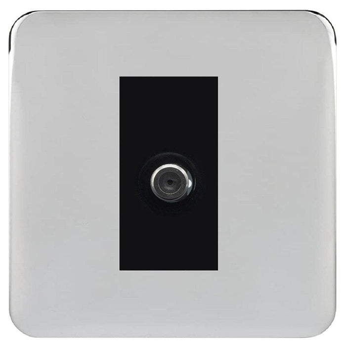 Schneider Lisse Deco Polished Chrome Satellite Socket GGBL7030MBPCAvailable from RS Electrical Supplies