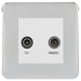 Schneider Lisse Deco Polished Chrome TV & FM Socket GGBL7020MWPCAvailable from RS Electrical Supplies