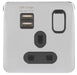 Schneider Lisse Deco Polished Chrome 13A Single USB Socket GGBL30102USBABPCSAvailable from RS Electrical Supplies