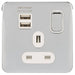 Schneider Lisse Deco Polished Chrome 13A Single USB Socket GGBL30102USBAWPCSAvailable from RS Electrical Supplies